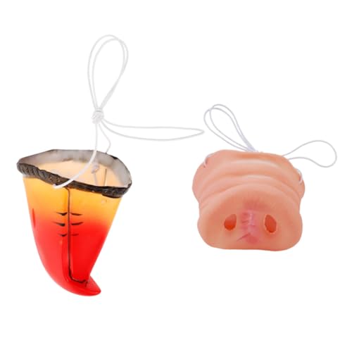 MOLUCKFU 2St Simulierte Tiernase Schnabelnase Vogelschnauzenkostüm Tiernase verkleiden Cartoon-Tier tragbare Tiernase Karneval Tiernase Papageiennase entzückende Schweinenase Plastik von MOLUCKFU