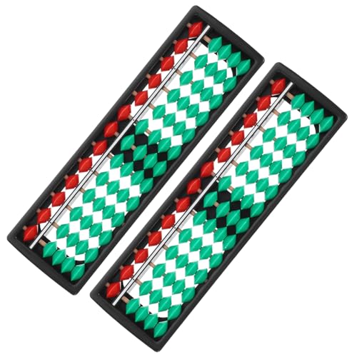 MOLUCKFU 2 Stücke Retro Abacus für Kinder 13-Perlen Kunststoff Abacus Lernwerkzeug für Chinesisch Mathematik Dekorativer und Praktischer Rechenrahmen für Frühe Bildung von MOLUCKFU