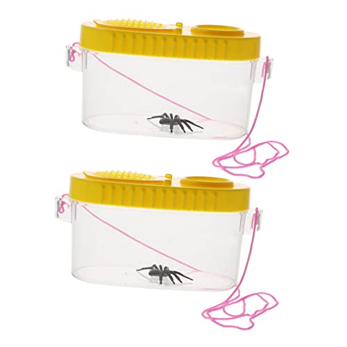 MOLUCKFU Kleines Fangnetz Outdoor 2st Insektenbetrachter Im Freien Fänger Augenschmaus Lupe Schmetterlingsnetze Für Käfige Sammeln Mit Sensorischen Behältern Fallen Fliegen Plastik Yellow von MOLUCKFU