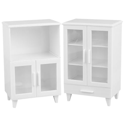 MOLUCKFU Puppenhausmöbel 2 Stück Schrank Vitrine Miniaturmöbel Für Puppenhaus Modell Puppenhauszubehör Realistisches Spielen MOLUCKFU Puppenhausmöbel 2 Stück Schrank Vitrine Miniaturmöbel Für Puppenhaus Modell Puppenhauszubehör Realistisches Spielen von MOLUCKFU