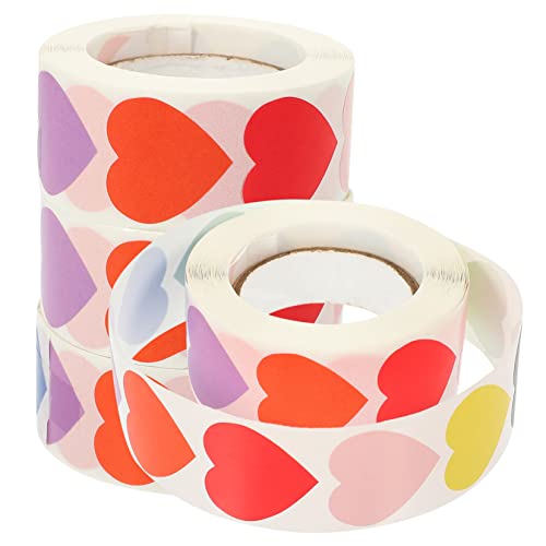 MOLUCKFU Herz-kartenetiketten 3 Rollen Blanko Aufkleberpapier Versiegelungsaufkleberrolle Zum Organisieren Und Dekorieren MOLUCKFU Herz-kartenetiketten 3 Rollen Blanko Aufkleberpapier Versiegelungsaufkleberrolle Zum Organisieren Und Dekorieren von MOLUCKFU
