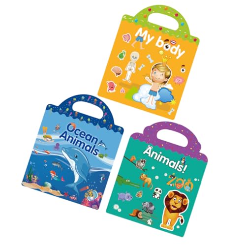 MOLUCKFU 3 Stickerbuch Aufkleber, Spielsachen, Spiele Aufkleber, DIY Buch Aufkleber, Abziehbilder, Dekore, Kinderzimmer Aufkleber, Cartoon Kunst Aufkleber, Lustige Kinderaufkleber, MOLUCKFU 3 Stickerbuch Aufkleber, Spielsachen, Spiele Aufkleber, DIY Buch Aufkleber, Abziehbilder, Dekore, Kinderzimmer Aufkleber, Cartoon Kunst Aufkleber, Lustige Kinderaufkleber, von MOLUCKFU