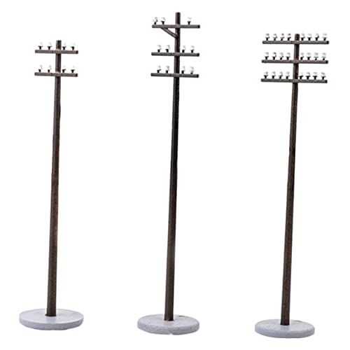 MOLUCKFU 3 Stück Mikro Landschaftsgarten, Kinderspielzeug, Gartenlichtmodell, Sandtischdekoration, Mini Telegrafenmast, Miniatur Telegrafenmast, DIY Telegrafenmasten, Hofornamente, Mikro MOLUCKFU 3 Stück Mikro Landschaftsgarten, Kinderspielzeug, Gartenlichtmodell, Sandtischdekoration, Mini Telegrafenmast, Miniatur Telegrafenmast, DIY Telegrafenmasten, Hofornamente, Mikro von MOLUCKFU