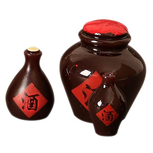 MOLUCKFU 3 Stück Puppenhausmodell Mini Alkoholflaschen Puppenhaus Lebensmittel Mini Sachen Mini Dinge Miniatur Spielzeug Mini Spielzeug Miniatur Alkoholflaschen Miniaturen Puppenhaus von MOLUCKFU
