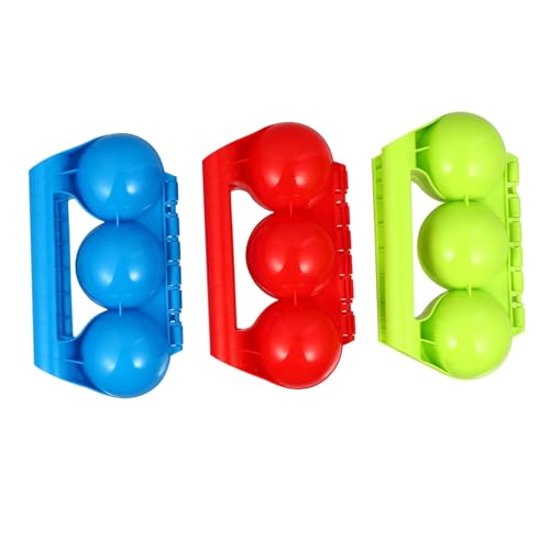 MOLUCKFU 3 Stück Schneeballzange Teiliges aus Robustem Kunststoff für Outdoor Schneeballformer und Winterspielzeug Schützt vor Frost Vielseitig für Schnee Sand und Schlamm Zufällige Farbe von MOLUCKFU