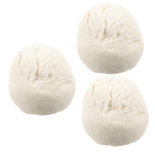 MOLUCKFU 3 Stück Simulation Eiscreme Ball Gefälschte Eiscreme Dessert Spielzeug Künstliche Lebensmittel Kinder Lustiges Spielzeug Künstliche Eiscreme Spaß Spielzeug Fotografie Requisiten von MOLUCKFU