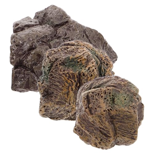 MOLUCKFU 3 Stück Teiliges Realistischer Kunststeine für Bonsai und Aquarien Dekorative Kunststein Statue für Garten und Inneneinrichtung für Miniaturarrangements MOLUCKFU 3 Stück Teiliges Realistischer Kunststeine für Bonsai und Aquarien Dekorative Kunststein Statue für Garten und Inneneinrichtung für Miniaturarrangements von MOLUCKFU