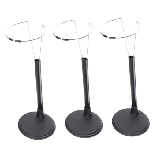MOLUCKFU 3 Stück Teiliges Verstellbares Puppenständer Hoher Schwarzer Doll Support Holder Stabile Figurenhalterung für Puppen und Spielzeugfiguren zur Präsentation und Ausstellung von MOLUCKFU