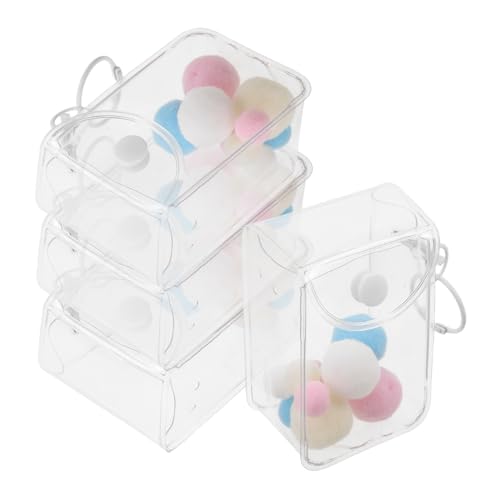 MOLUCKFU 3 Stück Transparente PVC Figurentaschen Tragbare Aufbewahrungstaschen mit Schlüsselanhänger für Sammelfiguren Praktische Schützende Organizer für Unterwegs von MOLUCKFU
