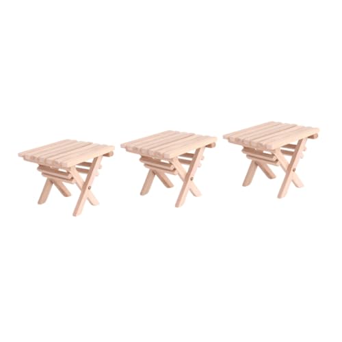 MOLUCKFU Puppenhaus Miniatur Tisch Modell 3pcs Miniatur Klapptisch Miniatur Eigenschaften von MOLUCKFU