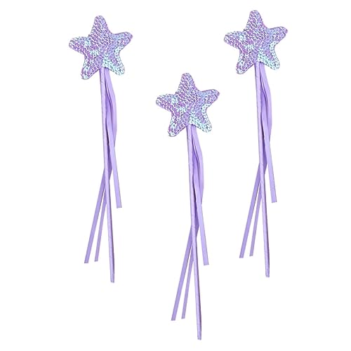 MOLUCKFU 3 Teiliger Feenstab Mit Band, Kinderspielzeug, Feenstab, Spielzeug, Kinder Feenstab, Bühnen Requisite, Tragbarer Engel, Sternförmiger Feenstab, Band Design MOLUCKFU 3 Teiliger Feenstab Mit Band, Kinderspielzeug, Feenstab, Spielzeug, Kinder Feenstab, Bühnen Requisite, Tragbarer Engel, Sternförmiger Feenstab, Band Design von MOLUCKFU