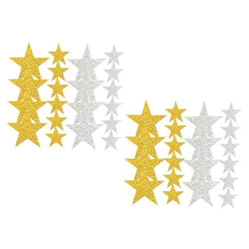MOLUCKFU 300 Stück Glitzer Aufkleber Selbstklebende Sternform Sticker für DIY Bastelarbeiten Deko Aufkleber für Partys und Kreative Projekte von MOLUCKFU