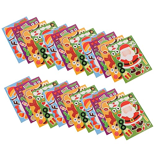 MOLUCKFU 32 Blätter Weihnachtsrätsel Aufkleber Santas Aufkleber Cartoon Weihnachtsaufkleber MOLUCKFU 32 Blätter Weihnachtsrätsel Aufkleber Santas Aufkleber Cartoon Weihnachtsaufkleber von MOLUCKFU