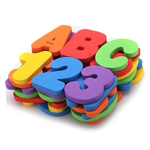 MOLUCKFU 36 Stück Badaufkleber Buchstaben Und Zahlen Lernspielzeug Für Kinderbad von MOLUCKFU