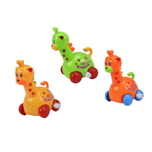 MOLUCKFU 3St Giraffe wohnungseinrichtung wohnungsdeko sprungfeder Portable Toy Giraffe Toy Desktop-Giraffe- stilvolles Giraffenspielzeug Giraffen- Abs von MOLUCKFU