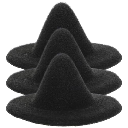 MOLUCKFU Halloween-hexenhut Miniatur 3er-Pack Hexenhüte Für Frauen Dekorative Kappen Für Puppen Und Kunsthandwerk Schwarz 6 cm von MOLUCKFU