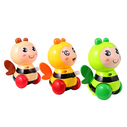 MOLUCKFU 3St Uhrwerkbiene mit drehbarem Kopf und Flügeln für kinderspielzeug Geburtstagsgeschenke für Toys for Kid Toys Uhrwerk Bienen Uhrwerkspielzeug Plastik von MOLUCKFU