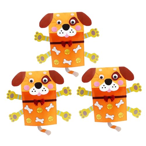 MOLUCKFU Familie Spaß 3 Stücke Papier Tasche Handgemachte Puppen Kinder Pädagogisches Spielzeug Kreative Materialien Frühen Lernen Dekorative von MOLUCKFU