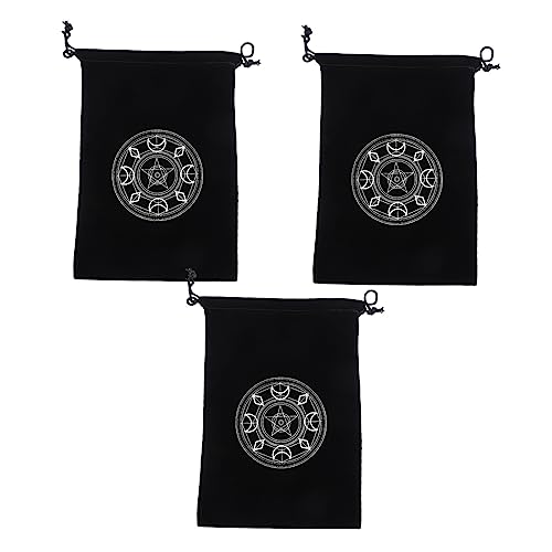 MOLUCKFU 3st Aufbewahrungstasche Tarot-behälter Tarot-organisator Tarot-Tasche Mit Kordelzug Pentagramm-Tarot-aufbewahrungshalter Pentagramm-Tarot-Organizer Stoff Black MOLUCKFU 3st Aufbewahrungstasche Tarot-behälter Tarot-organisator Tarot-Tasche Mit Kordelzug Pentagramm-Tarot-aufbewahrungshalter Pentagramm-Tarot-Organizer Stoff Black von MOLUCKFU