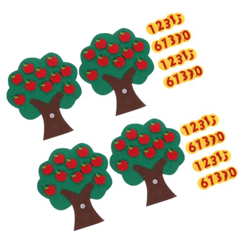 MOLUCKFU 4 Sätze Einstellbares Filzspielzeug für Kindergarten Teiliges Math Area DIY mit Design Zahlenverständnis und Kreativem Spiel von MOLUCKFU