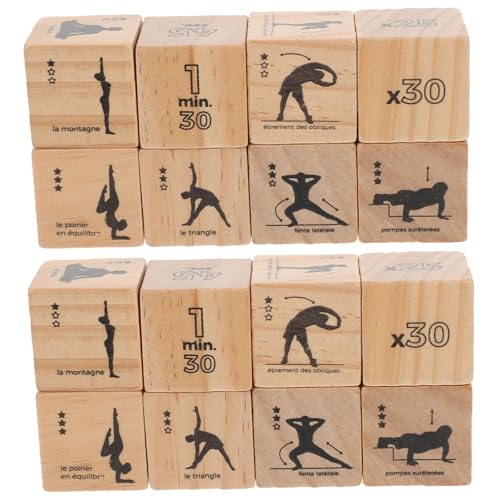 MOLUCKFU Exquisite Übungswürfel Aus Holz 4er-Pack Fitness-Workout-würfel-Set Yoga-würfel Für Sportspiele Und Party-Unterhaltung MOLUCKFU Exquisite Übungswürfel Aus Holz 4er-Pack Fitness-Workout-würfel-Set Yoga-würfel Für Sportspiele Und Party-Unterhaltung von MOLUCKFU