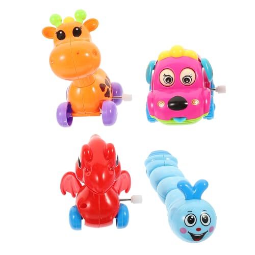 MOLUCKFU 4 Stück Aufziehspielzeug Tiere Kreative Uhrwerkspielzeuge für Bunte Tierfiguren für Geburtstagsfeiern und Osterfeste Energieeffizient und Batteriefrei Spaß für Zufällige Farbe von MOLUCKFU