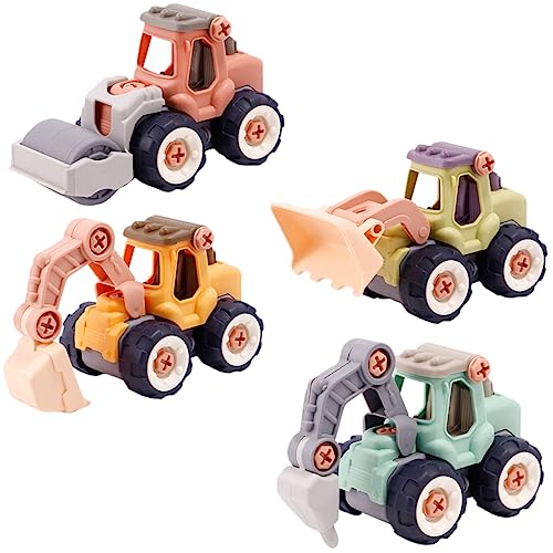 MOLUCKFU 4 Stück Baufahrzeug kinderspielzeug für Excavator Toy puppenwagen playcars Auto Jungenspielzeug Ingenieur-LKW Montageauto selber Bauen Plastik MOLUCKFU 4 Stück Baufahrzeug kinderspielzeug für Excavator Toy puppenwagen playcars Auto Jungenspielzeug Ingenieur-LKW Montageauto selber Bauen Plastik von MOLUCKFU