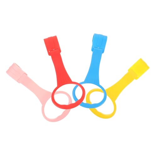 MOLUCKFU Ringe Für Kinderbetten Ringe Baby Hand 4 Stück Hängering Für Hängend Tücher Auslauf Mit Rädern Einziehbar Auto Kinderzimmer Zubehör Gehhilfe Säugling Griffring Für Kinderbett -zugring Plastik von MOLUCKFU