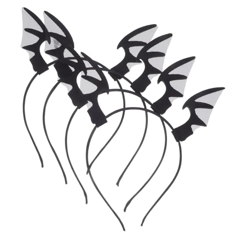 MOLUCKFU 4 Stück Halloween Hair Hoop Kostüm Haarzubehör Beängstigendes Stirnband Black von MOLUCKFU