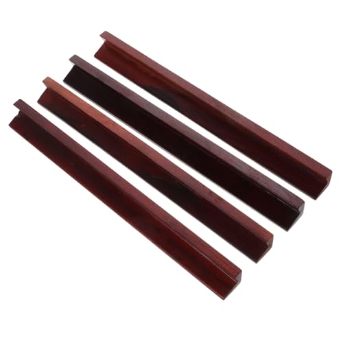MOLUCKFU 4 Stück Holz Mahjong Racks Mahjong Push Tile Ruler Tragbare Fliesenhalter Optimiert für Einfaches Spiel und Transport von MOLUCKFU