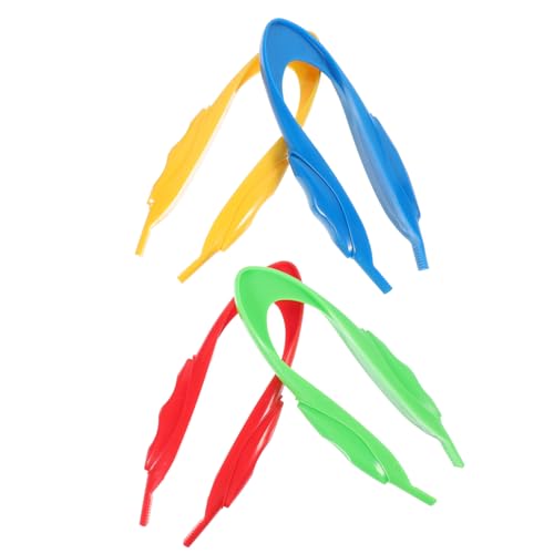 MOLUCKFU 4 Stück Kinderpinzette Perlenpinzette Experimentierpinzette Pinzette Zum Basteln Kunststoffpinzette Kindergartenpinzette Schulpinzette Kindergarten Unterricht von MOLUCKFU