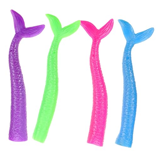 MOLUCKFU 4 Stück Meerjungfrau Fingerpuppe, Finger Meerjungfrau Spielzeug, Meerjungfrauenschwanz Puppen, Dekorative Meerjungfrauenschwanz Puppe, Fingerspitzenpuppe, Kinder Fingerpuppe, von MOLUCKFU