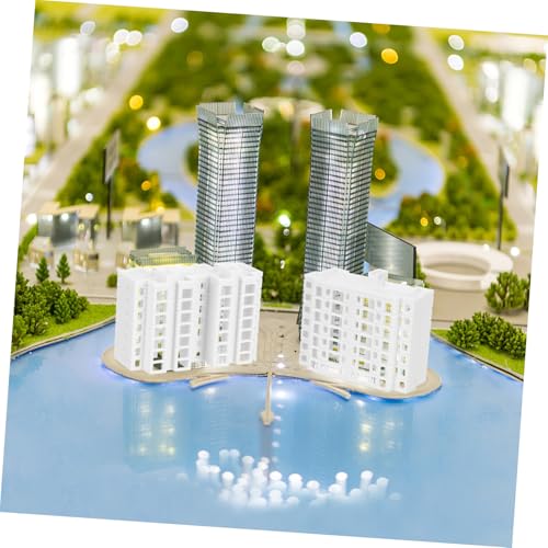 MOLUCKFU 4 Stück Miniatur Wohngebäudemodell Teiliges Detailgetreues Leichtes Kunststoffmodell Realistische Gestaltung für Sandtisch und Diorama für Mikro und Kreative Dekoration von MOLUCKFU