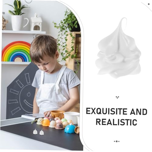 MOLUCKFU 4 Stück Realistische Eiskrem Deko Künstliche Eiscreme Dessertmodelle für DIY Familienfreundliche Partydekoration Farbecht Langlebig für Geburtstage und Festlichkeiten von MOLUCKFU