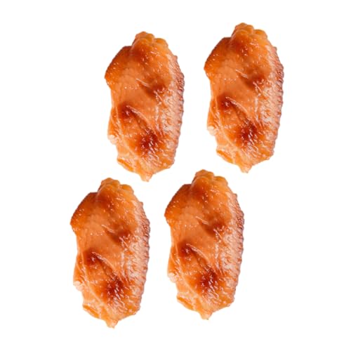 MOLUCKFU Chicken Wing Prop 4 Stück Simulierte Chicken Wings Fake Food Decor Entzückendes Ornament Shop Zubehör MOLUCKFU Chicken Wing Prop 4 Stück Simulierte Chicken Wings Fake Food Decor Entzückendes Ornament Shop Zubehör von MOLUCKFU