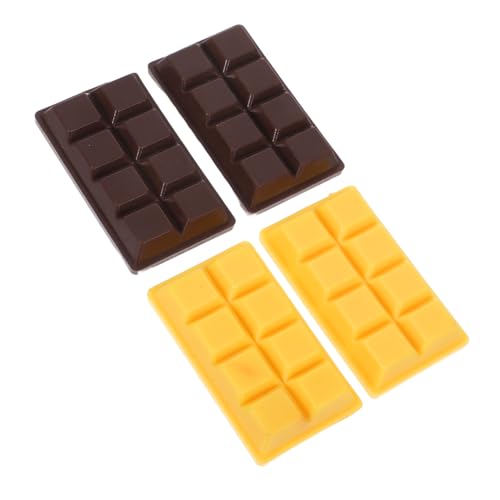 MOLUCKFU 4 Stück Simulierte Schokoladenornamente, Dekorative Gefälschte Schokolade, Tischdekoration, Schokoladendekor, Schaufenster Requisite, Pädagogisches Schokoladenmodell, von MOLUCKFU