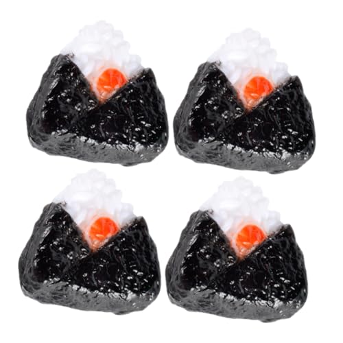MOLUCKFU 4 Stück Sushi Reisbällchen, Mini Reisbällchen, Japanischer Simulationssnack, Puppenhaus, Mini Snack, Winzige Reisbällchen Ornamente, Gefälschte Reisbällchen, Realistische Miniatur MOLUCKFU 4 Stück Sushi Reisbällchen, Mini Reisbällchen, Japanischer Simulationssnack, Puppenhaus, Mini Snack, Winzige Reisbällchen Ornamente, Gefälschte Reisbällchen, Realistische Miniatur von MOLUCKFU