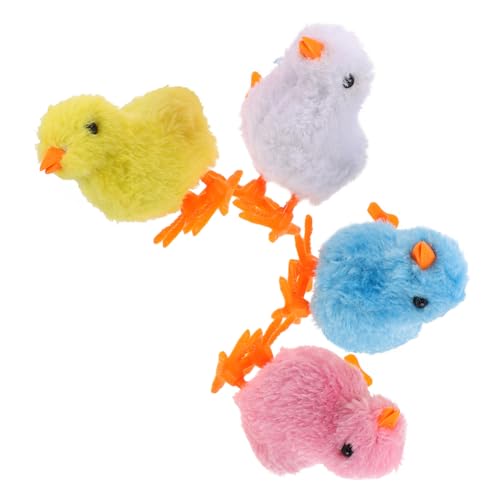 MOLUCKFU 4 Stück Teiliges Aufziehspielzeug Küken für Interaktives Flauschiges Plüschtier mit Realistischen Details Springendes Wind up Huhn Bunte Osterdeko für Spiel und Party MOLUCKFU 4 Stück Teiliges Aufziehspielzeug Küken für Interaktives Flauschiges Plüschtier mit Realistischen Details Springendes Wind up Huhn Bunte Osterdeko für Spiel und Party von MOLUCKFU