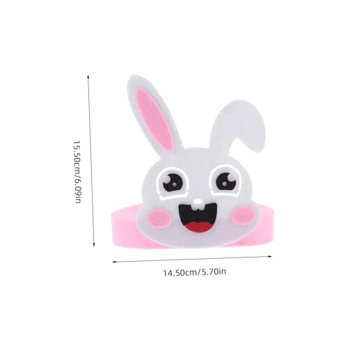 MOLUCKFU 4 Stück Teiliges Kaninchen Stirnband Leichtes Hasenohren Haarreif für Ostern Party Kostüm Cosplay Niedliches Cartoon-design Bequemer Sitz für Jungen Mädchen von MOLUCKFU