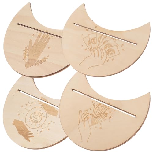 MOLUCKFU Tarotkarten-altarständer 4 Mondförmige Karten Holzhalter Für Meditation MOLUCKFU Tarotkarten-altarständer 4 Mondförmige Karten Holzhalter Für Meditation von MOLUCKFU