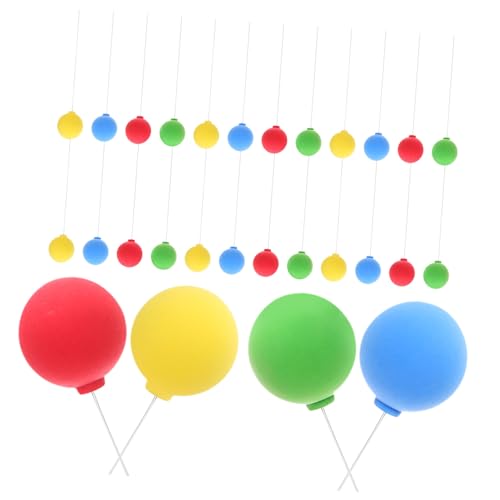MOLUCKFU 40 Stück Teiliges Mini Balloon Cake Topper Bunte Kugel Deko Torte Geburtstagsfeier Hochzeit Babyparty Festliche Tortendekoration Einfach zu Befestigen von MOLUCKFU