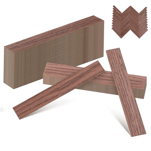 MOLUCKFU 40 Stück Teiliges Miniatur Puppenhaus Bodenfliesen Selbstklebend PVC Realistisches Schwarz-walnuss-Design Leicht Langlebig Vielseitig Verlegbar DIY Dekoration für Puppenhausräume von MOLUCKFU
