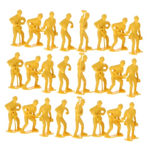 MOLUCKFU 45 Teiliges Simulations Engineering Puppen Szenen Layout Requisiten, Stehende Kleine Leute Mit Werkzeugarbeitermodellen, Kinderspielzeug Modellbausatz, Mikrolandschafts Ornament, von MOLUCKFU