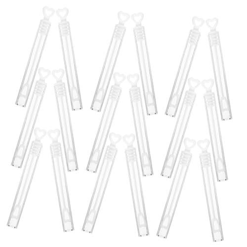 MOLUCKFU 48 Stück Teiliges Hochzeit Seifenblasenstäbe mit Herzform Leicht und Ergonomisch Weiße Farbe als Partydekoration und Kinderspielzeug Bubble Wands für Festliche Anlässe von MOLUCKFU