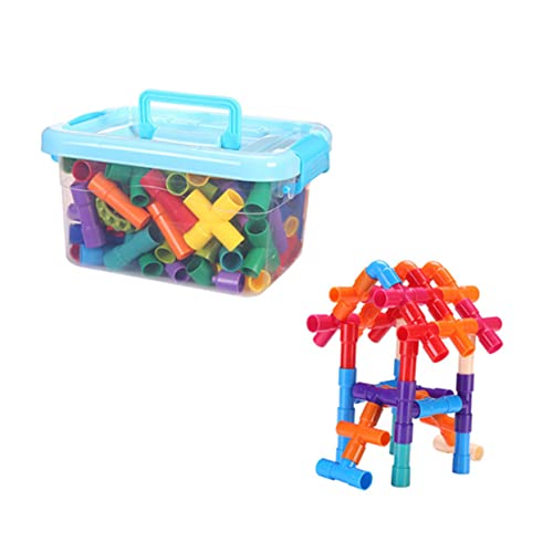 MOLUCKFU 48 Teiliges Rohrmontagespielzeug Für Kreatives Puzzle Mit Pädagogisches BAU Set Für ädchen Und Jungen Fördert Feinmotorik Und Problemlösungsfähigkeiten von MOLUCKFU