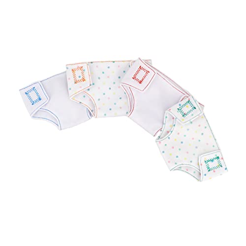 MOLUCKFU 4Stücke Puppenwindeln für Babypuppen Lustiges Ankleide Verstellbares Zubehör für Rollenspiele für Kleine von MOLUCKFU