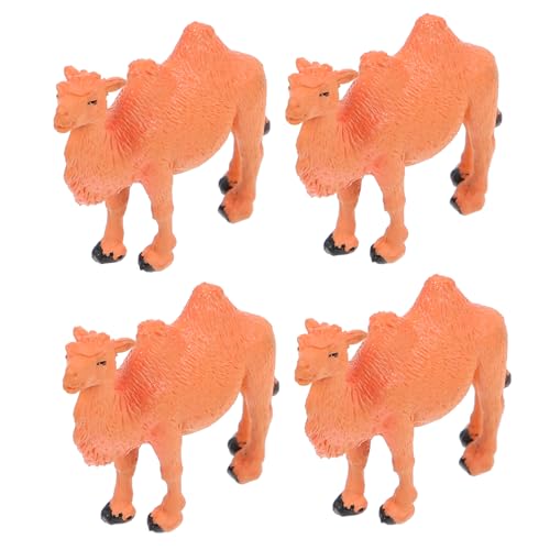 MOLUCKFU 4PCS Miniatur Kamel Spielzeug Kamel Figurine Tier Modelle Desktop Dekorationen Kinder Spielset von MOLUCKFU