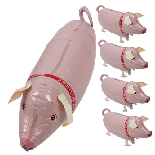 MOLUCKFU Aufblasbares Schwein Spielzeug Luftballon Schweinmotiv Partyzubehör Für Geburtstagspartyspiele von MOLUCKFU