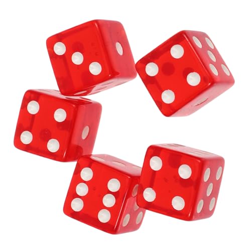 MOLUCKFU 5 Stück Großes Würfelsieb, Partyspielwürfel, Große Würfel, Würfel, Massenspiel Requisiten, Partygeschenk, Tragbare Würfel, Große Nummerierte Würfel, Brettspielwürfel, Brettspiel von MOLUCKFU