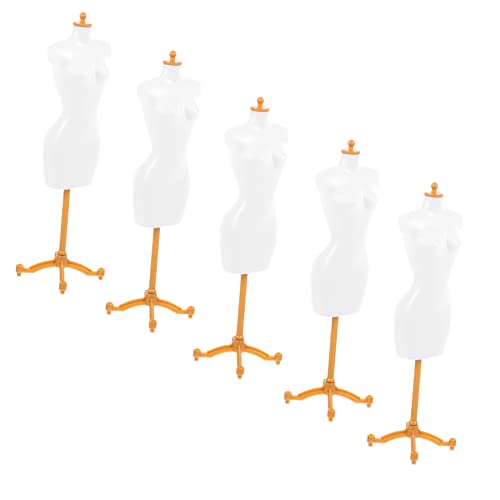 MOLUCKFU 5 Stück Puppen Display Aufhänger, Kleiderpuppe Für Puppen, Schaufensterpuppe, Modellständer, Puppen Kleiderpuppe, Mini Hausbedarf, Mini Puppenkleiderständer, Miniatur Ornament, von MOLUCKFU